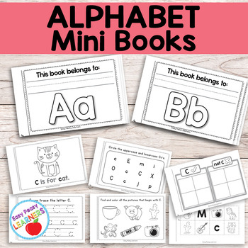 Mini Alphabet Books - Small Alphabet Worksheets (Digital Download)