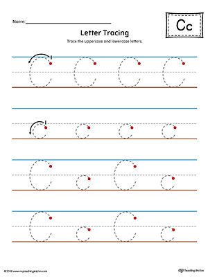 letter c tracing worksheet