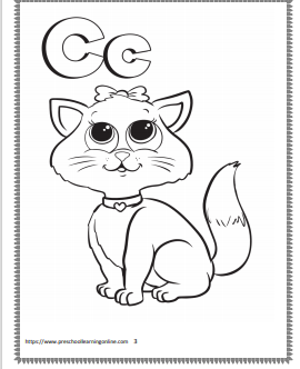 letter c worksheet for preschoolers