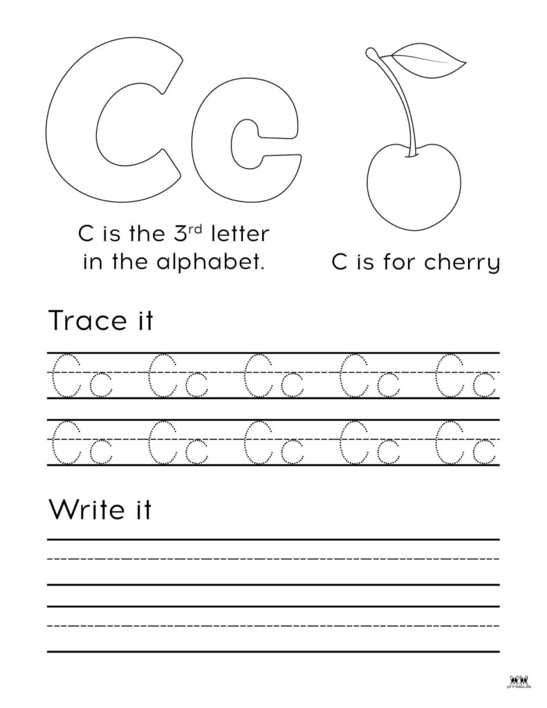 letter c worksheet for toddlers