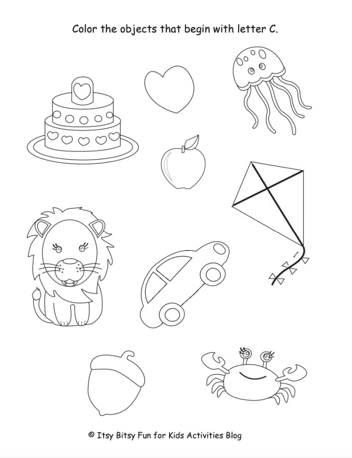 letter c worksheet for toddlers