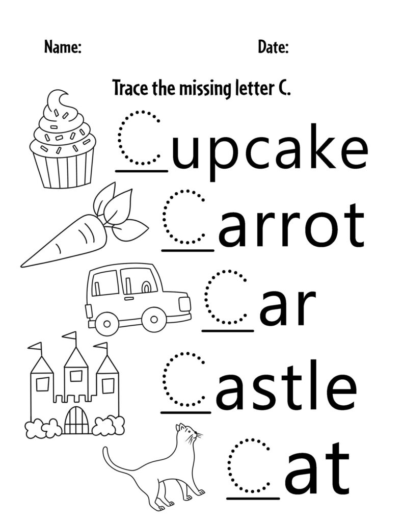 FREE Letter C Worksheets for Preschool ⋆ The Hollydog Blog - Worksheets Library free-letter-c-worksheets-for-preschool-the-hollydog-blog-worksheets-library