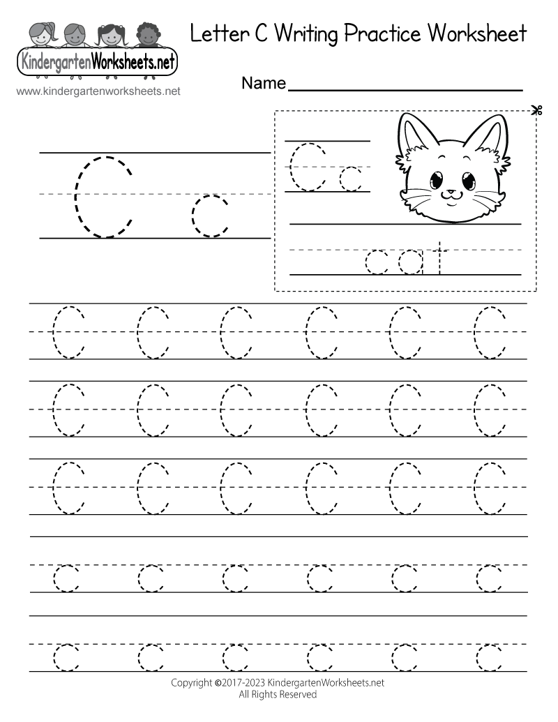 letter c worksheet kindergarten