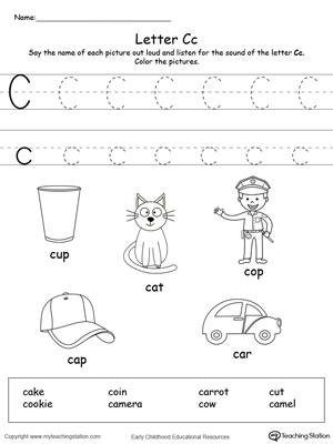 FREE* Words Starting With Letter C | MyTeachingStation.com