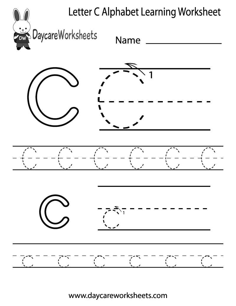 letter c worksheet kindergarten