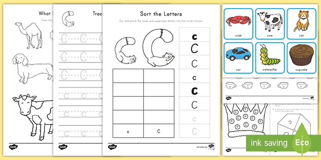 letter c worksheet printables