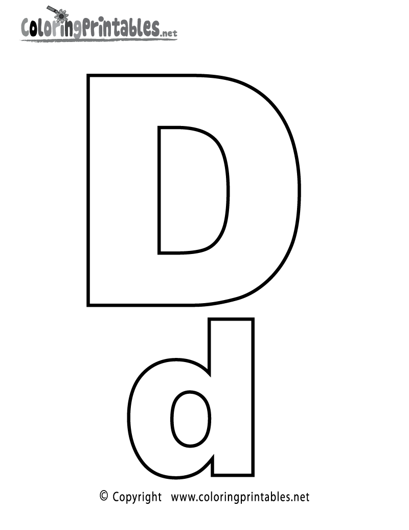 letter d coloring pages