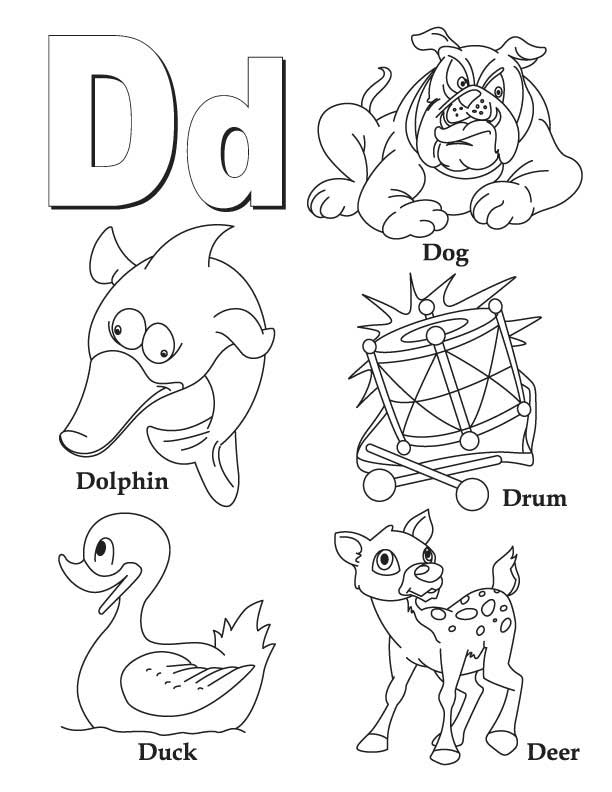 letter d coloring pages