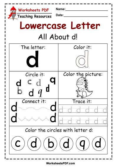 letter d preschool worksheet