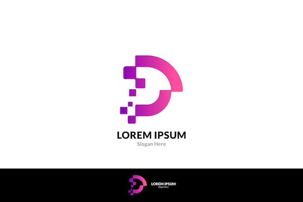 Corporate identity letter D business icons. Vector hobby and ...