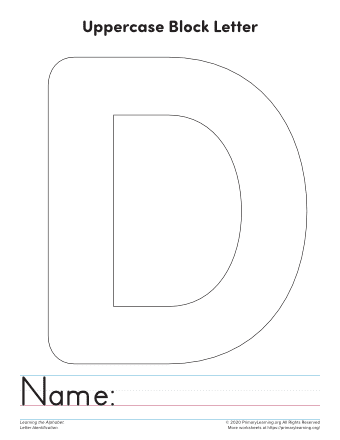 Uppercase Letter D Template Printable  