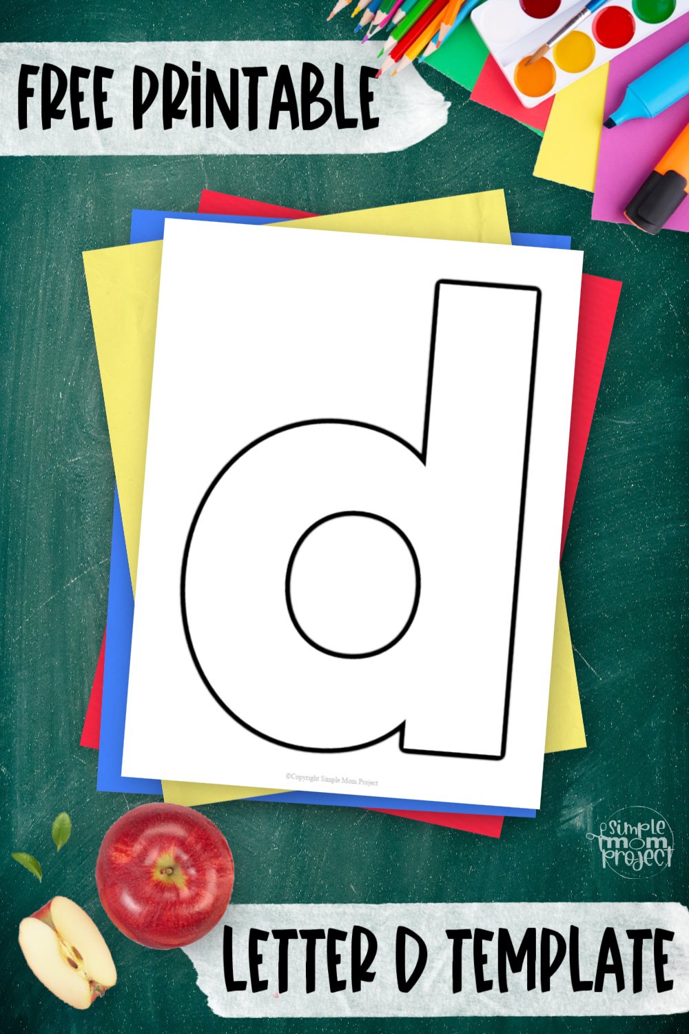 Free Printable Lowercase Letter d Template - Simple Mom Project