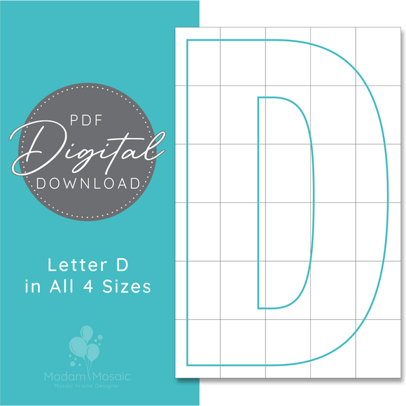 Letter D - Digital Mosaic Template - Madam Mosaic