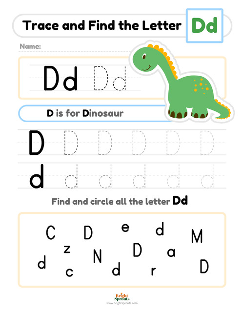 FREE Letter D Worksheets for Preschool! ⋆ The Hollydog Blog