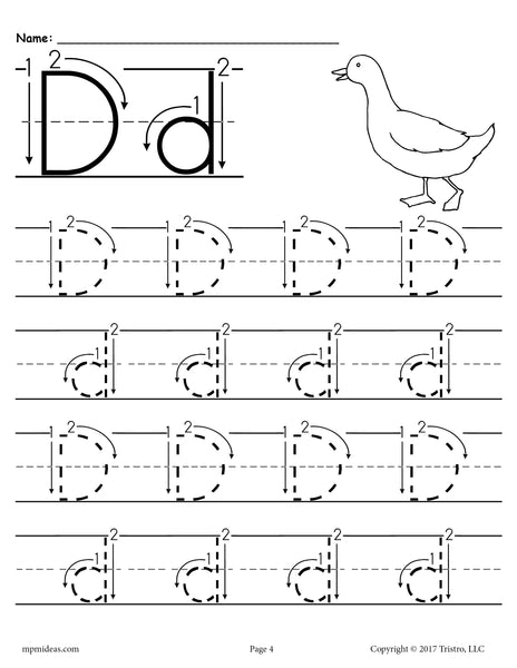 The Best Letter D worksheets for preschool — Mommy is My Teacher
