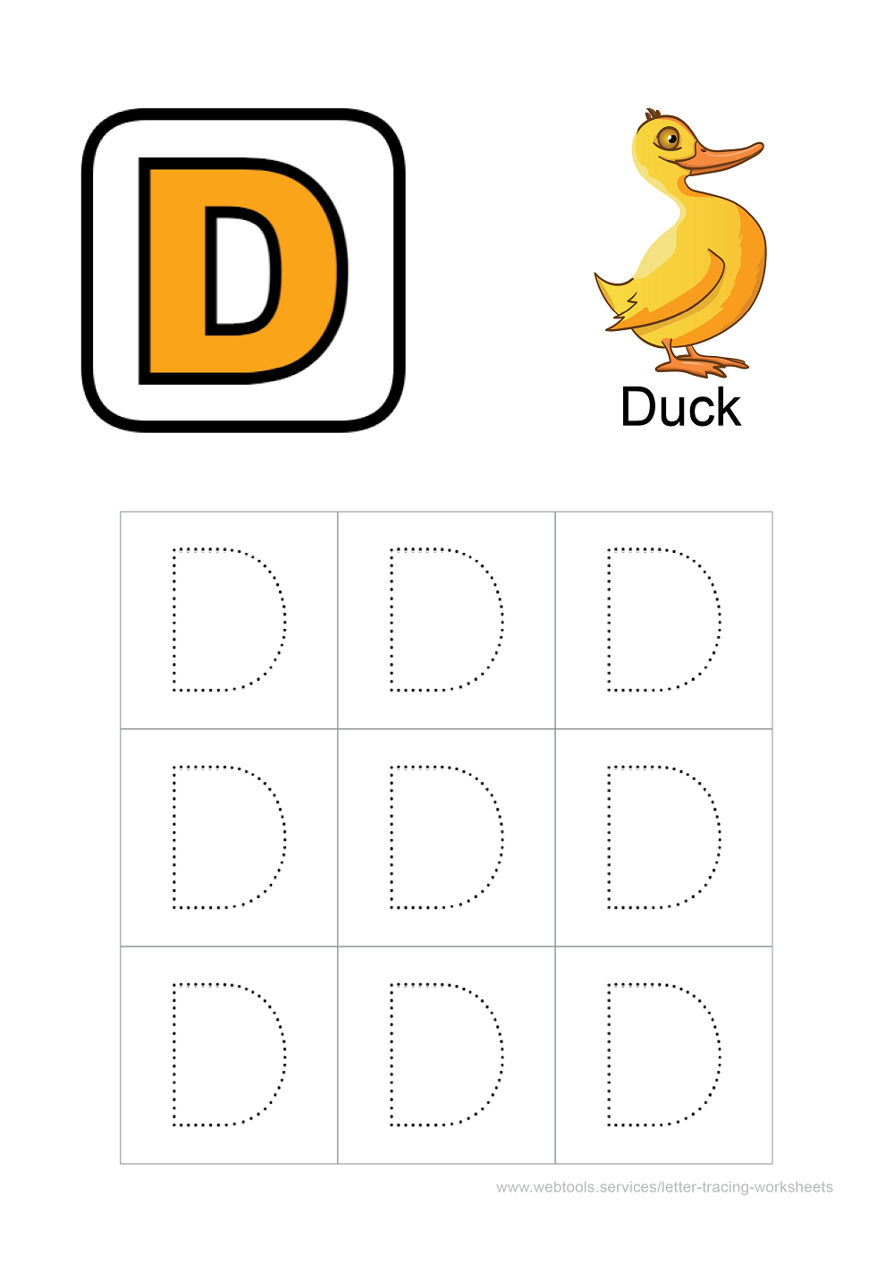 Letter D Worksheets - Twisty Noodle