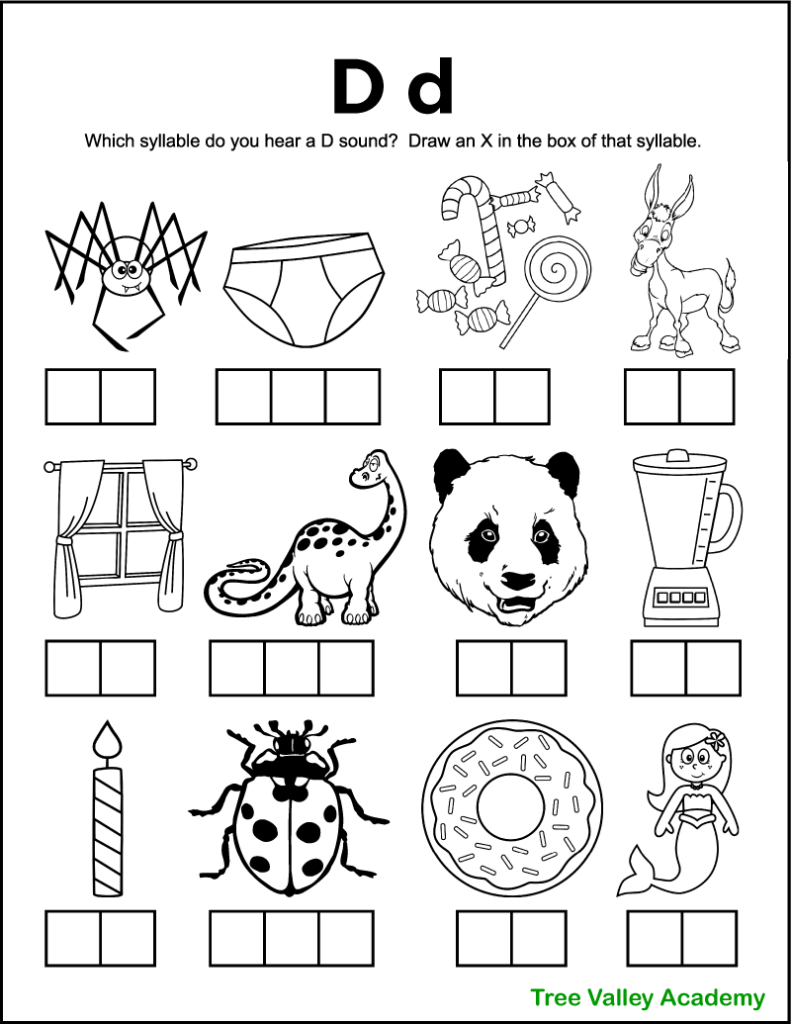 letter d worksheet and activities