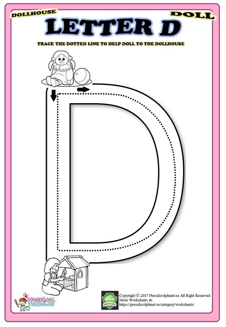 letter D worksheet | Letter D worksheet Trace the dotted lin… | Flickr