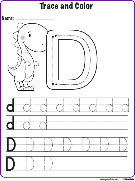 letter d worksheet for preschool
