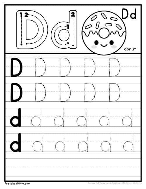 letter d worksheet for toddlers