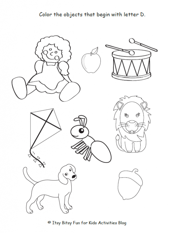 letter d worksheet for toddlers