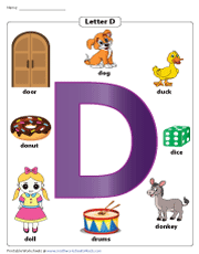 letter d worksheet for toddlers