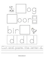 Letter D Worksheets - Twisty Noodle