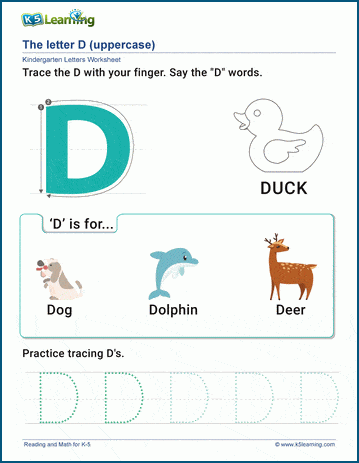 The Letter D Worksheet | Worsheets library