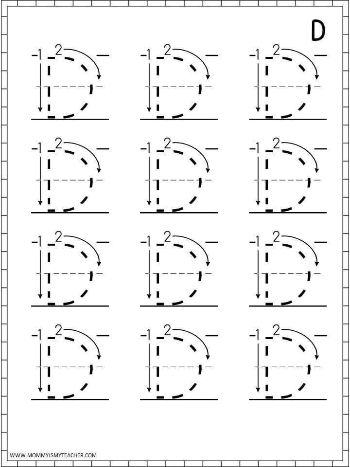 letter d worksheet preschool