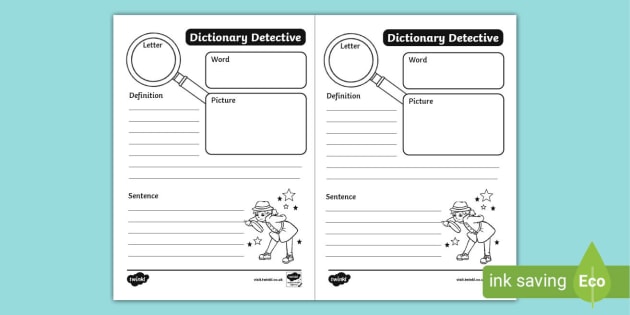 Dictionary Detective Worksheet (teacher made) - Twinkl
