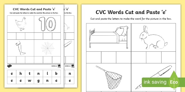 Short e CVC words Activity | Teaching Vowel Sounds