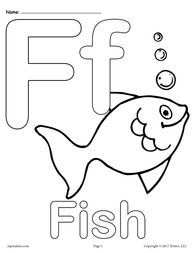 letter f coloring page