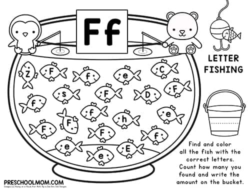 letter f recognition worksheet