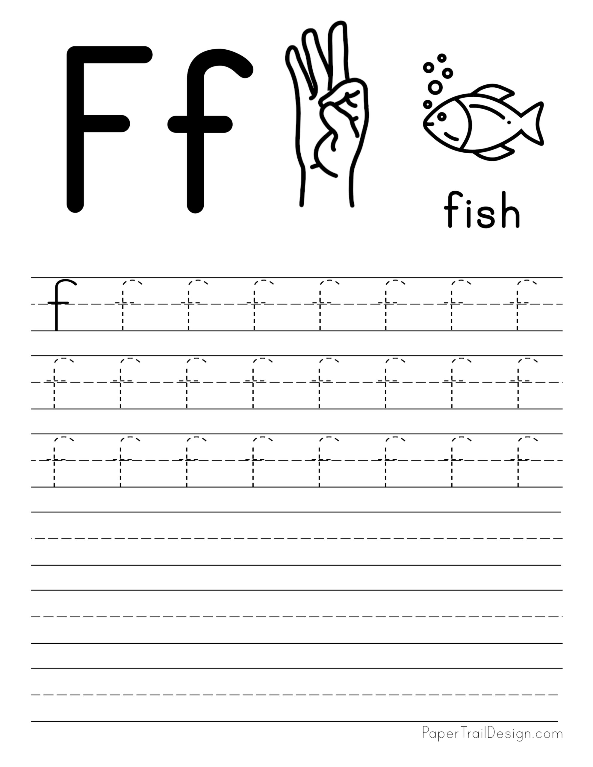 Free Letter Tracing Worksheets - Paper Trail Design