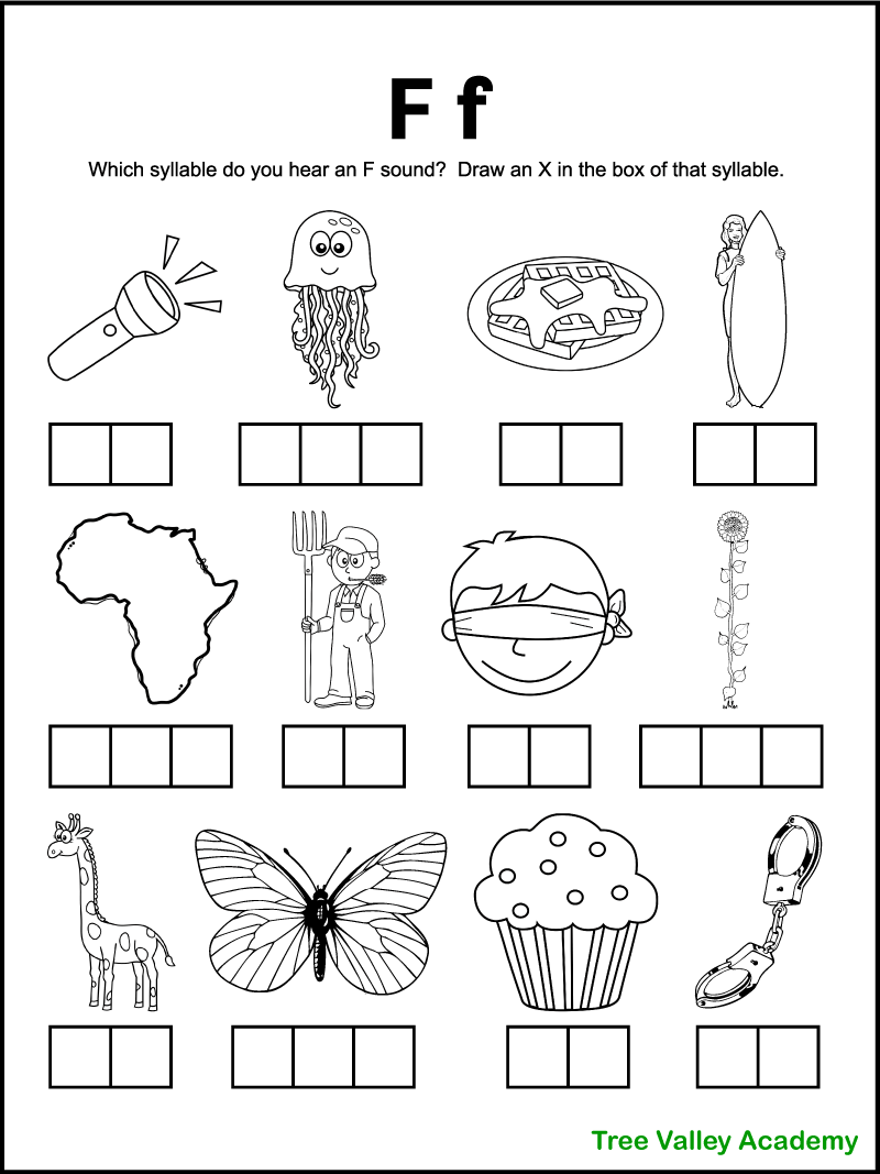letter f worksheet and activities