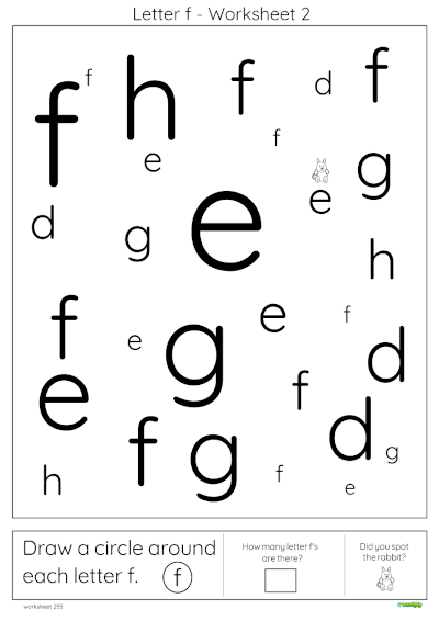 letter f worksheet for kindergarten