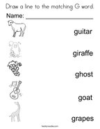 letter g coloring worksheet