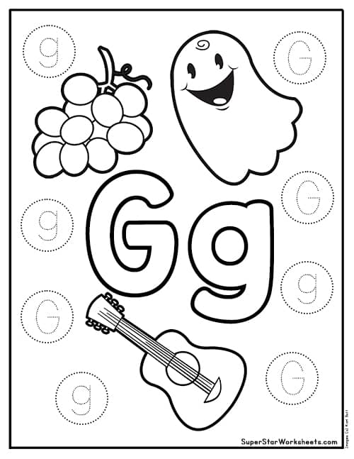 letter g preschool worksheet