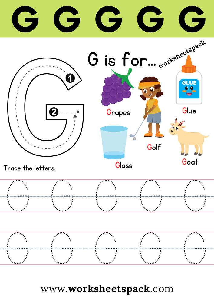 Letter G Worksheets For Preschool Free Printable Worksheets Library