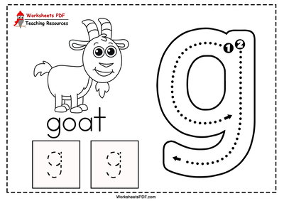 Writing and Tracing Letter G  