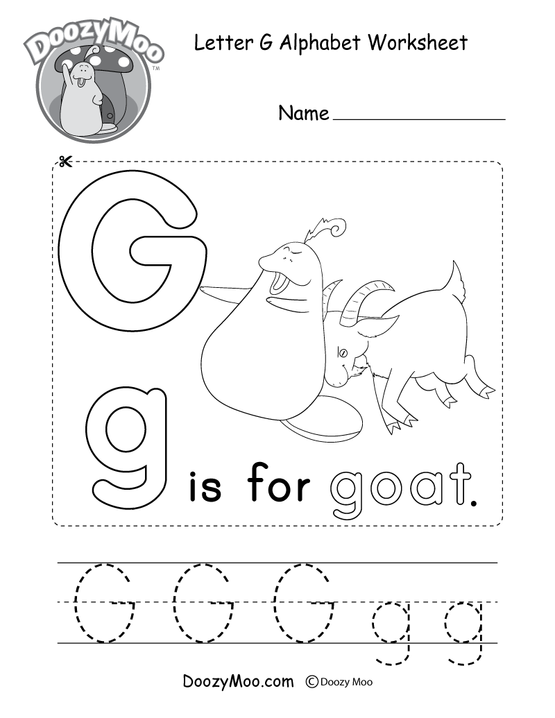letter g worksheet preschool