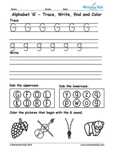 Letter G Activities - Letter G Worksheets - Letter G Crafts For ...