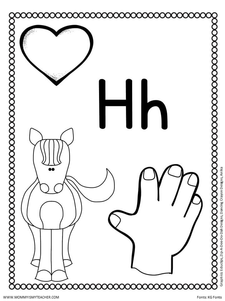 letter h preschool worksheet