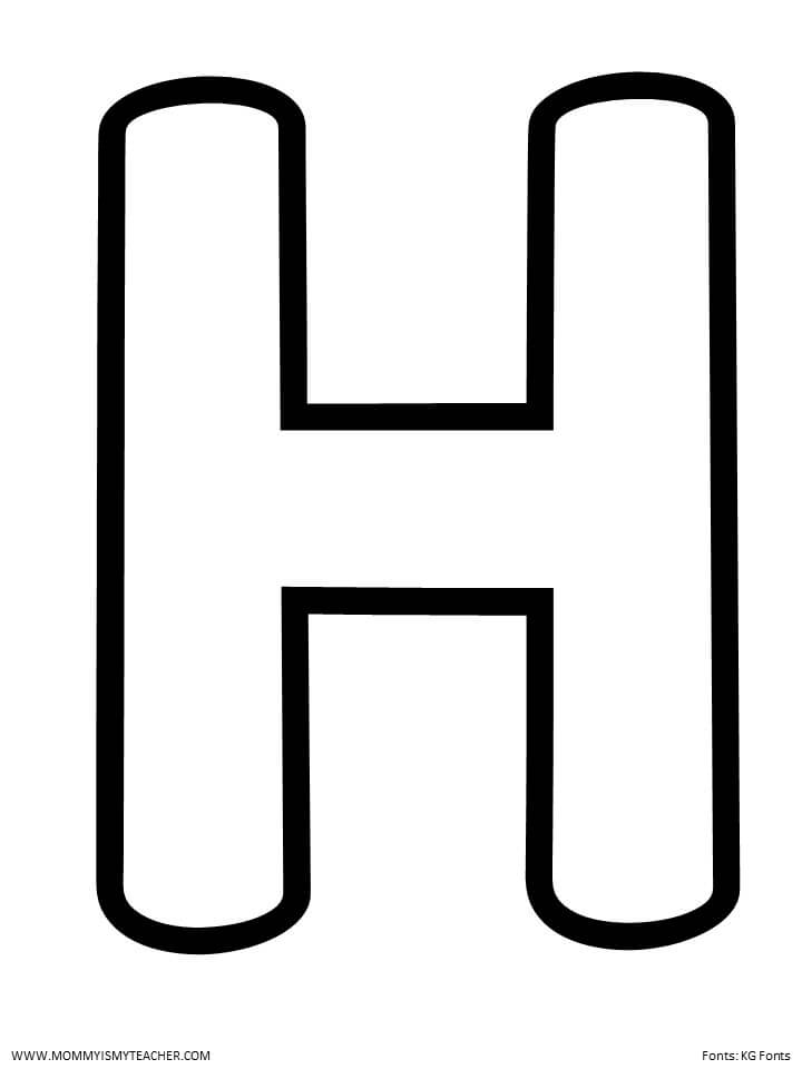 letter h printable worksheet
