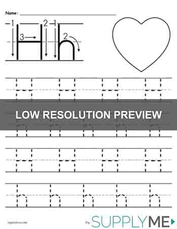 FREE* Tracing And Writing the Letter H | MyTeachingStation.com