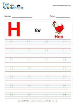 English for Kids Step by Step: Letter H Worksheets, Flash Cards ...