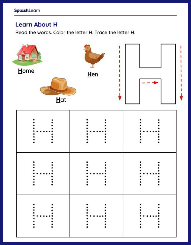 Letter H Worksheets -Worksheets Library