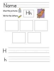 letter h worksheet for kindergarten
