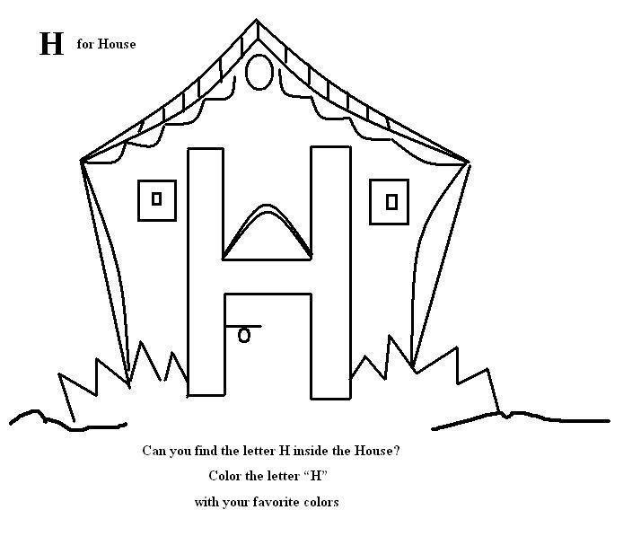 letter h worksheet for preschoolers