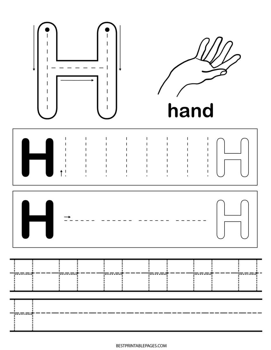 Free Letter H Preschool Worksheet and Learning Tips - Zenas Suitcase